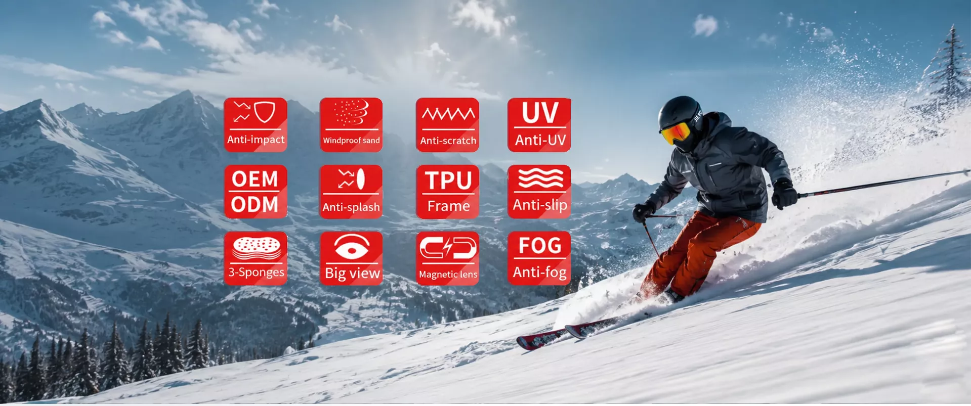 function and advantage of snow goggles