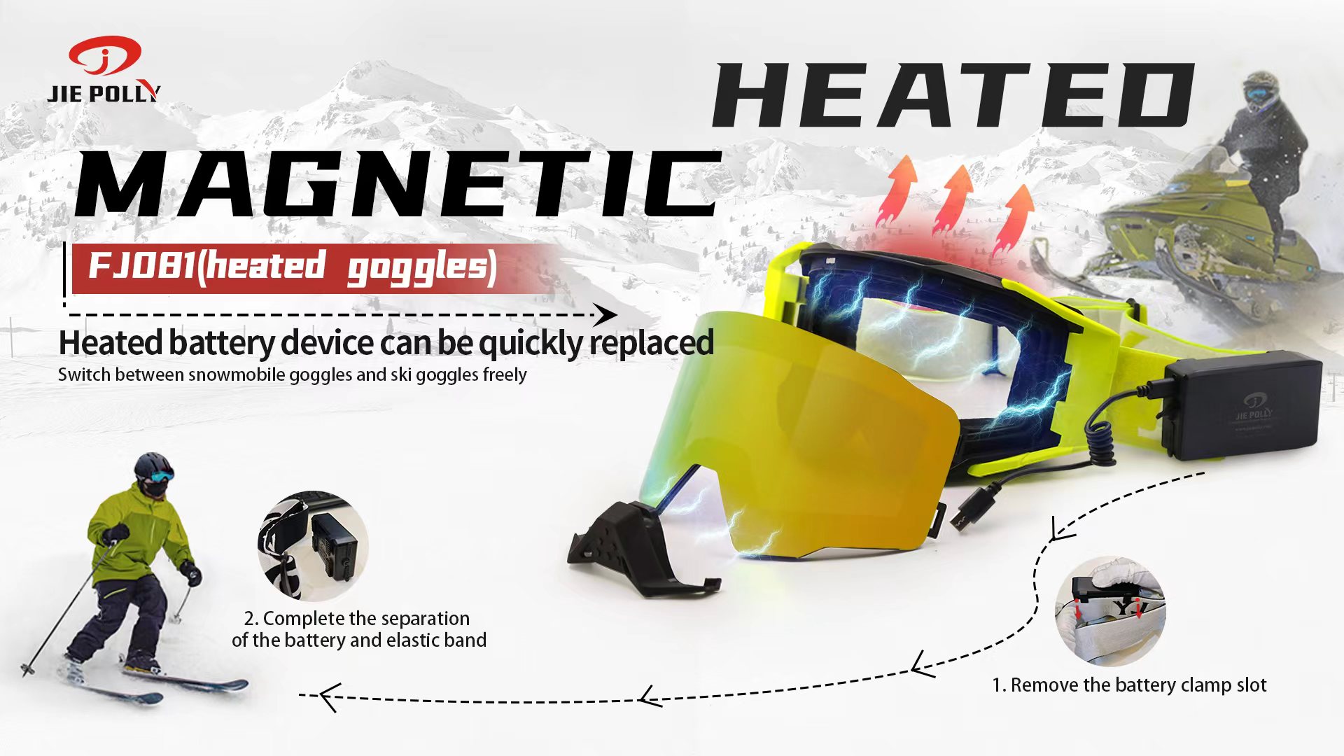 MAGNETIC ski goggles